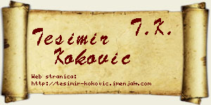Tešimir Koković vizit kartica